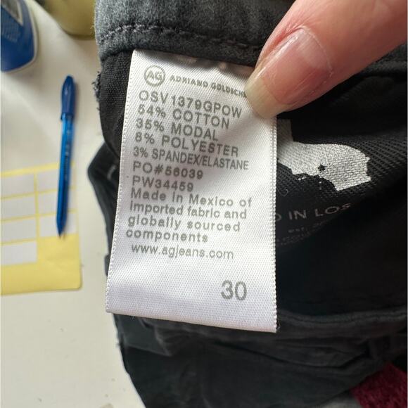 NWT AG Adriano The Farrah Steel Gray High Waist Skinny Velvet Jeans - Picture 11 of 16